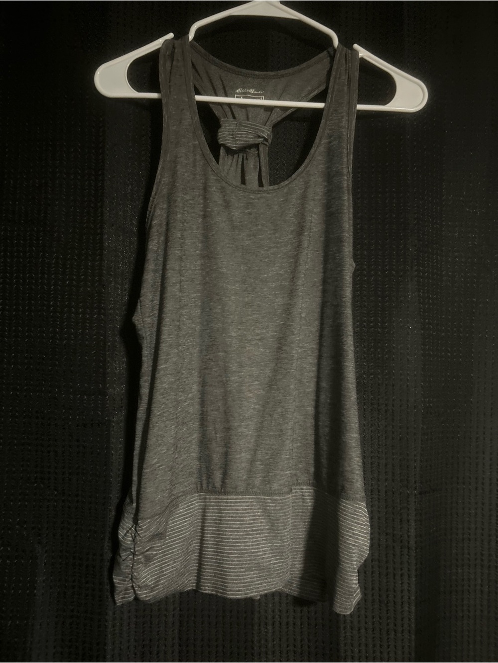 Eddie Bauer Women’s Gray Knot-Back Tank Top